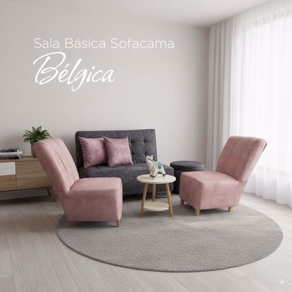 Juego De Sala Básica Bélgica Sofa Cama