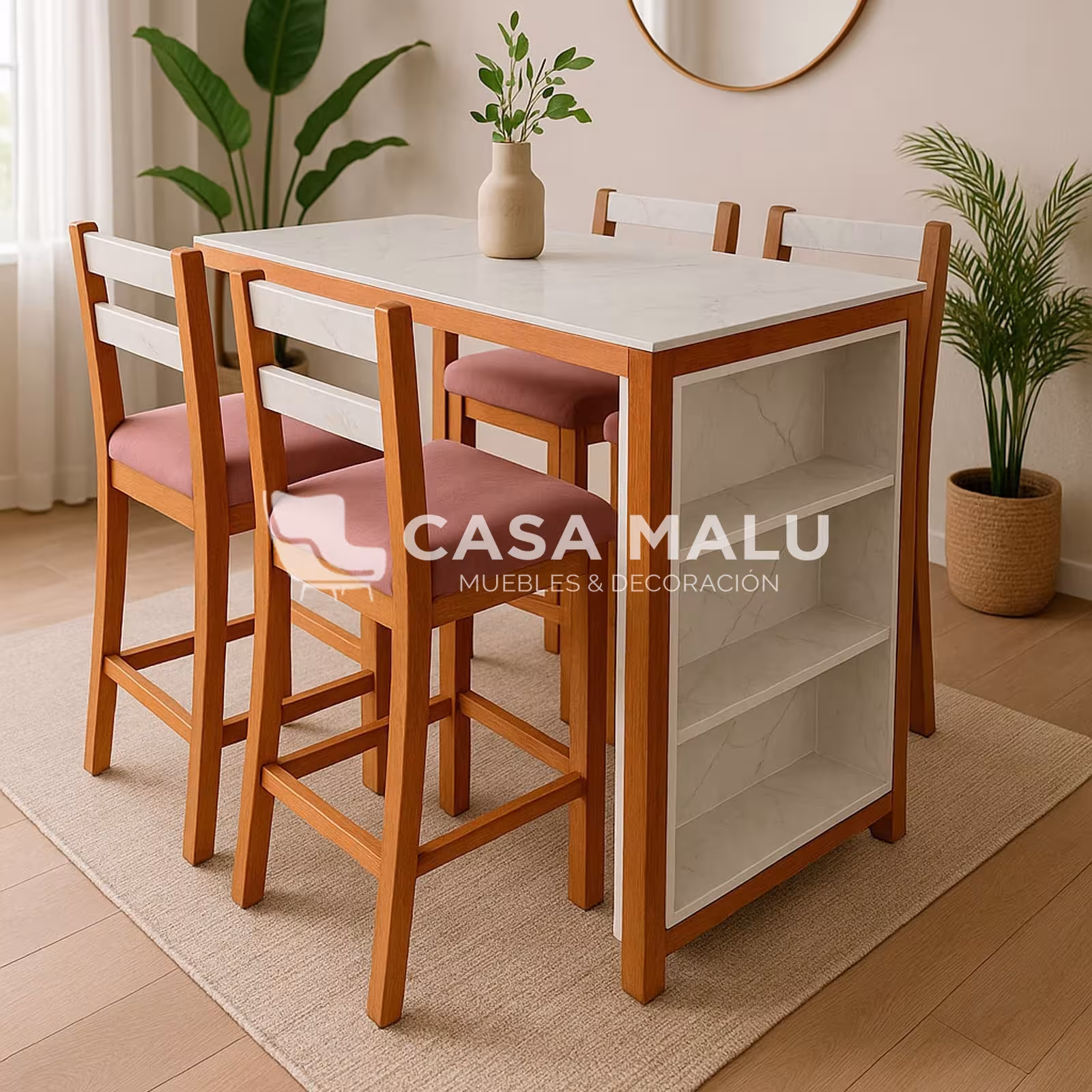 Ahorrador de espacio Comedor De 4 Puestos Ahorrador De Espacio Tipo Barra - Imagen 1